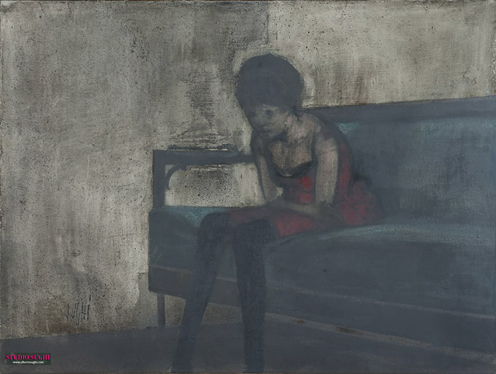 #679, Ragazza sul divano, 1958